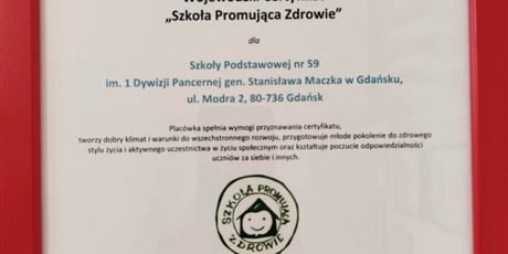 Wojewódzki Certyfikat Szkoły Promującej Zdrowie