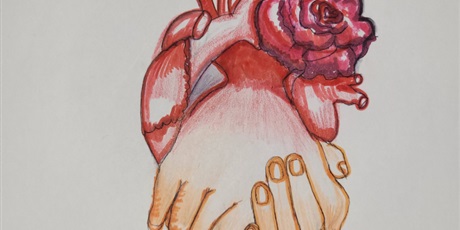 Powiększ grafikę: Praca konkursowa "Serce na dłoni".