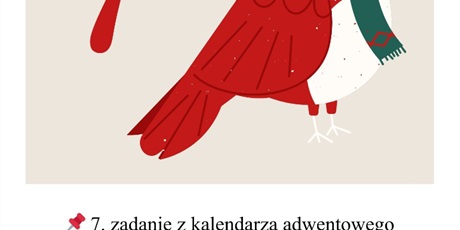 Powiększ grafikę: Kartka z Kalendarza Adwentowego z treścią zadania do wykonania.