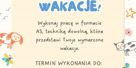 Konkurs Plastyczny "Moje wymarzone wakacje"