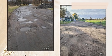 Powiększ grafikę: Zdjęcia drogi przy szkole.