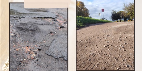 Powiększ grafikę: Zdjęcia drogi przy szkole.