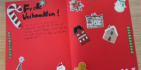 Powiększ grafikę: Kartka świąteczna w języku niemieckim.