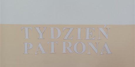 Powiększ grafikę: Napis "Tydzień Patrona"