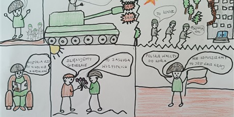 Powiększ grafikę: Praca konkursowa. Komiks o generale Maczku