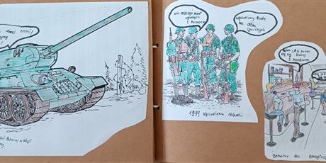 Powiększ grafikę: Praca konkursowa. Komiks o generale Maczku